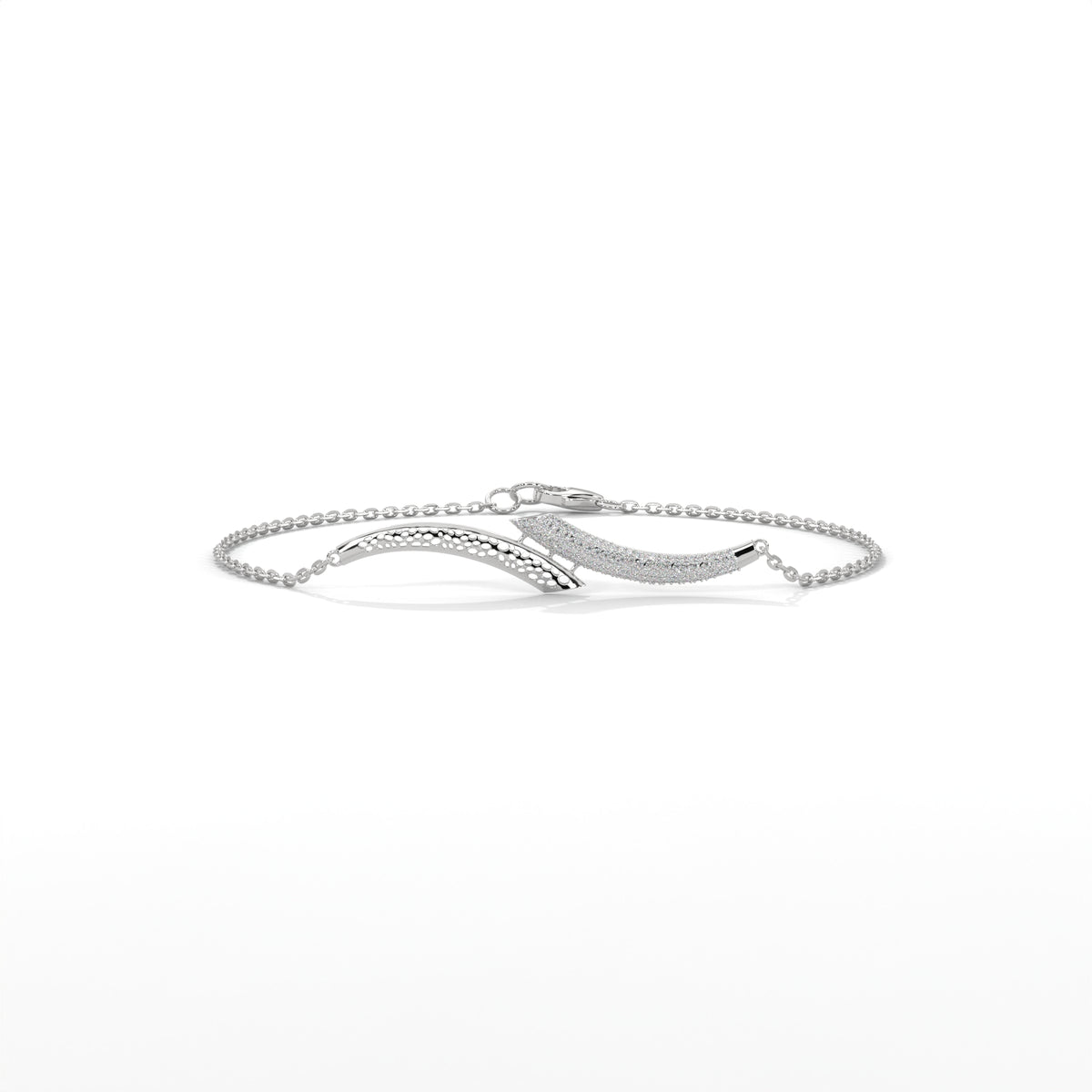 Pavé Wave Diamond Bracelet — Jewelix Atelier