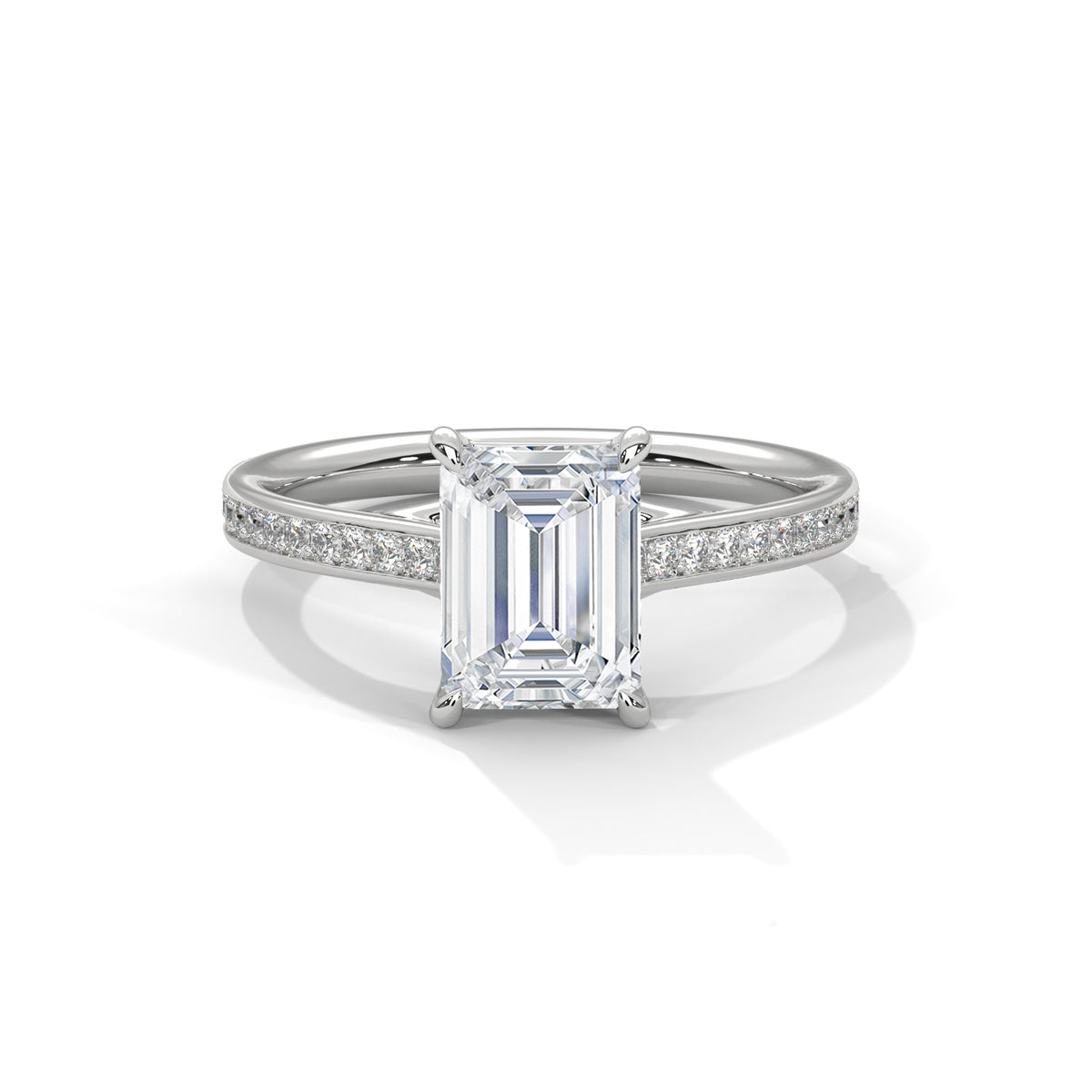 Radiant Cut Diamond Pavé Engagement Ring — Jewelix Atelier