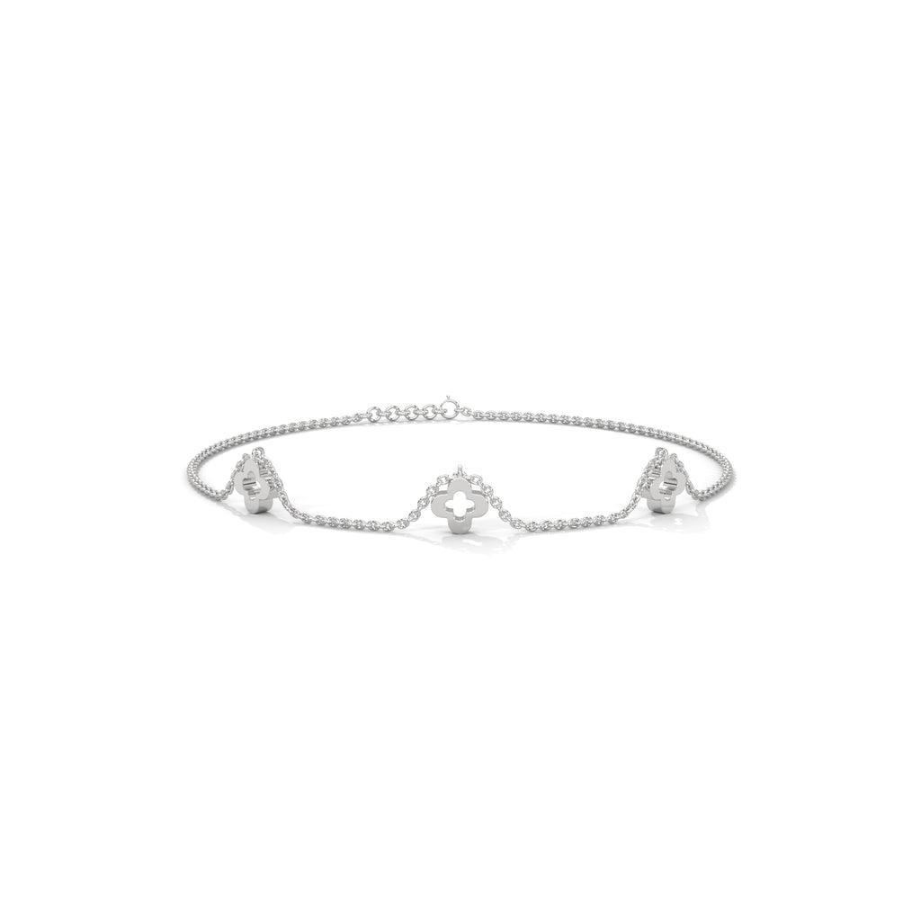 Triple Clover Station Bracelet
