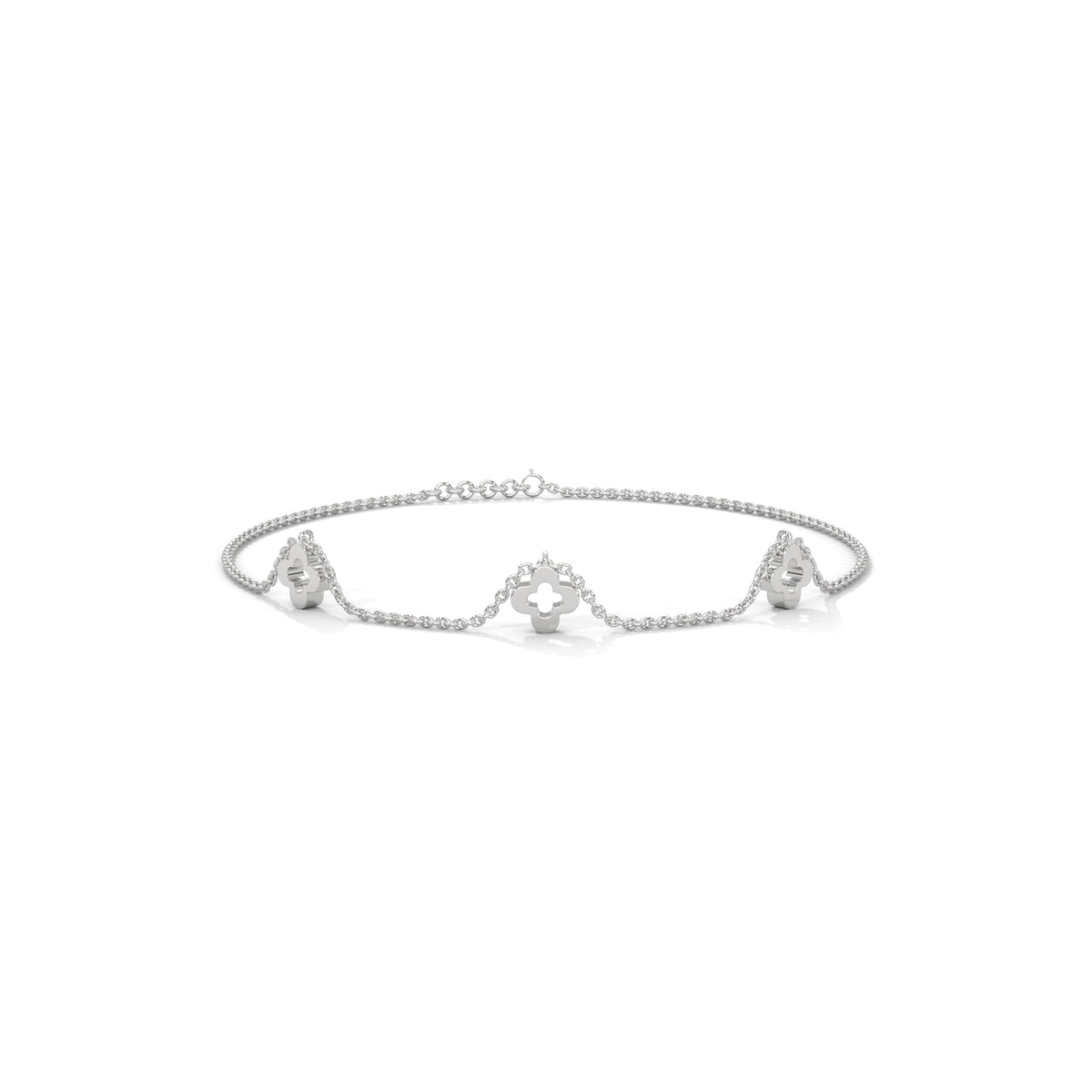 Triple Clover Station Bracelet — Jewelix Atelier