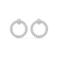 Diamond Circle Stud Earrings