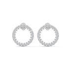 Diamond Circle Stud Earrings