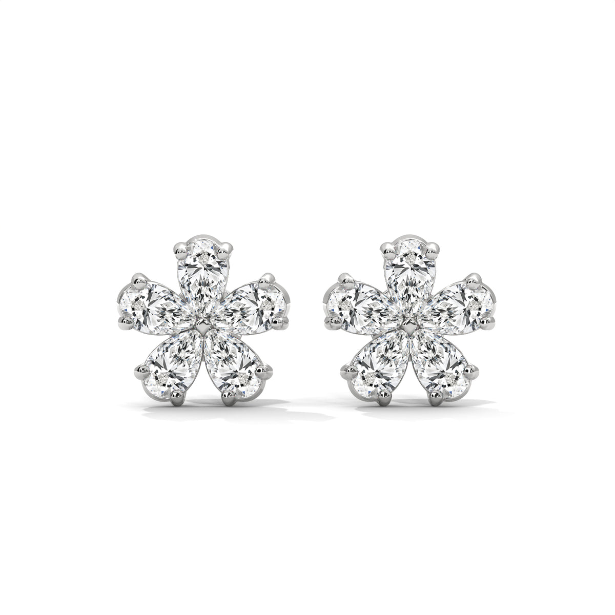 Fleur Royale Diamond Earrings – Style MJE2605008 — Jewelix Atelier