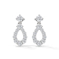 Diamond Teardrop Drop Earrings