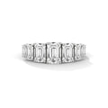 Graduated Emerald Cut Seven Stone Diamond Ring