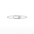 Diamond Paperclip Bracelet