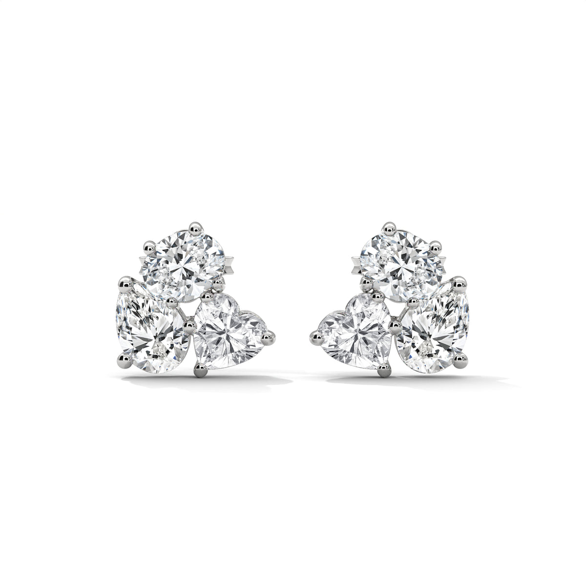 Amour Trinité Lab Grown Diamond Earrings — Jewelix Atelier