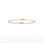 Floating Diamond Paperclip Bracelet