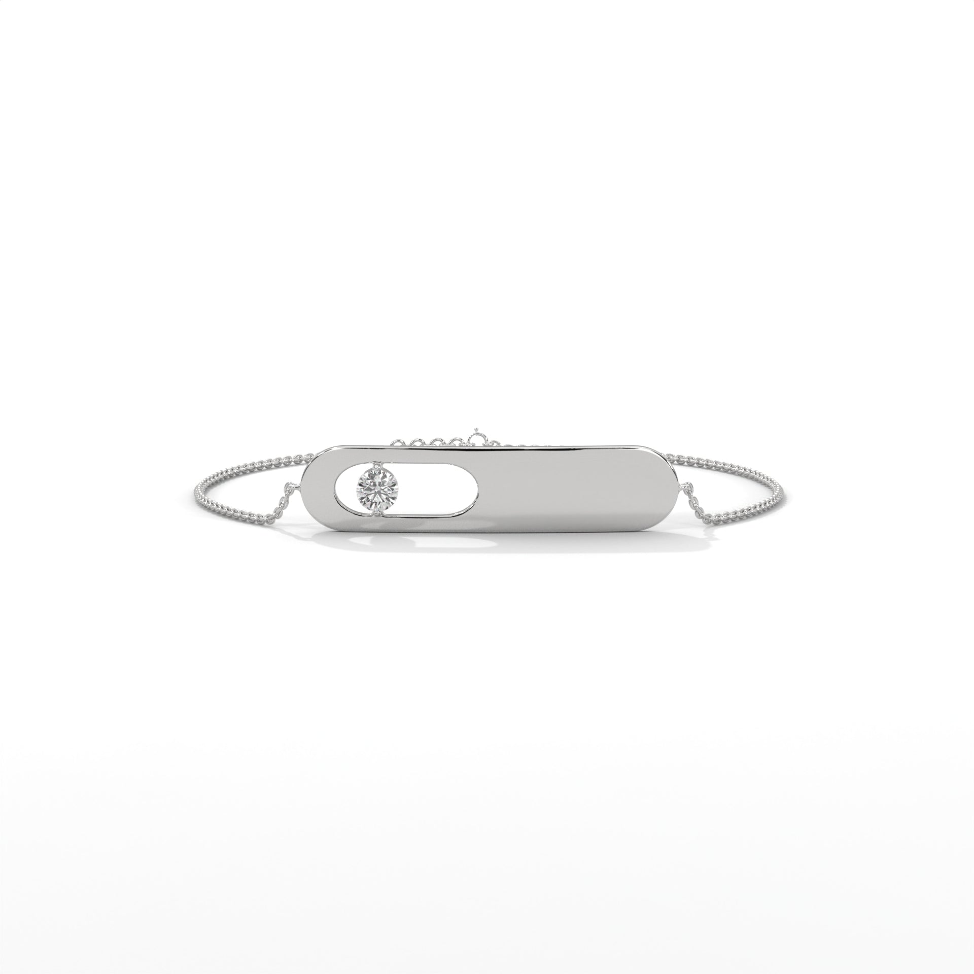 Floating Diamond Bar Bracelet