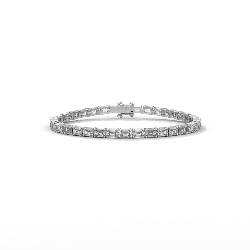 Emerald Cut Diamond Tennis Bracelet