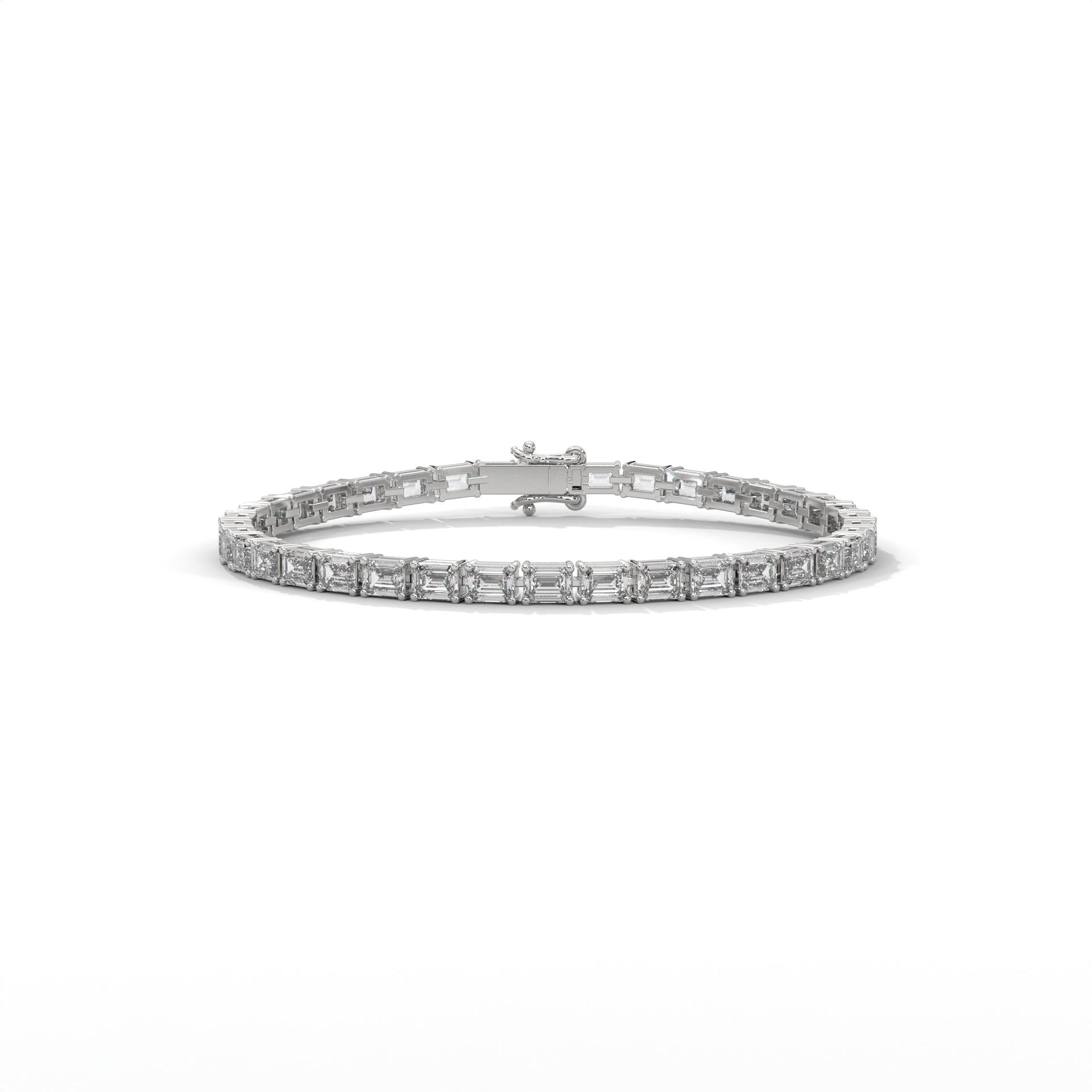 Emerald Cut Diamond Tennis Bracelet