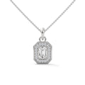 Emerald Halo Diamond Pendant