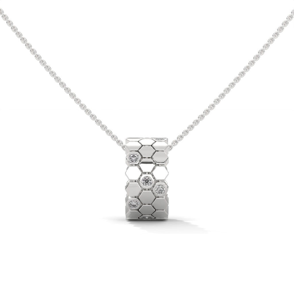 Honeycomb Diamond Pendant