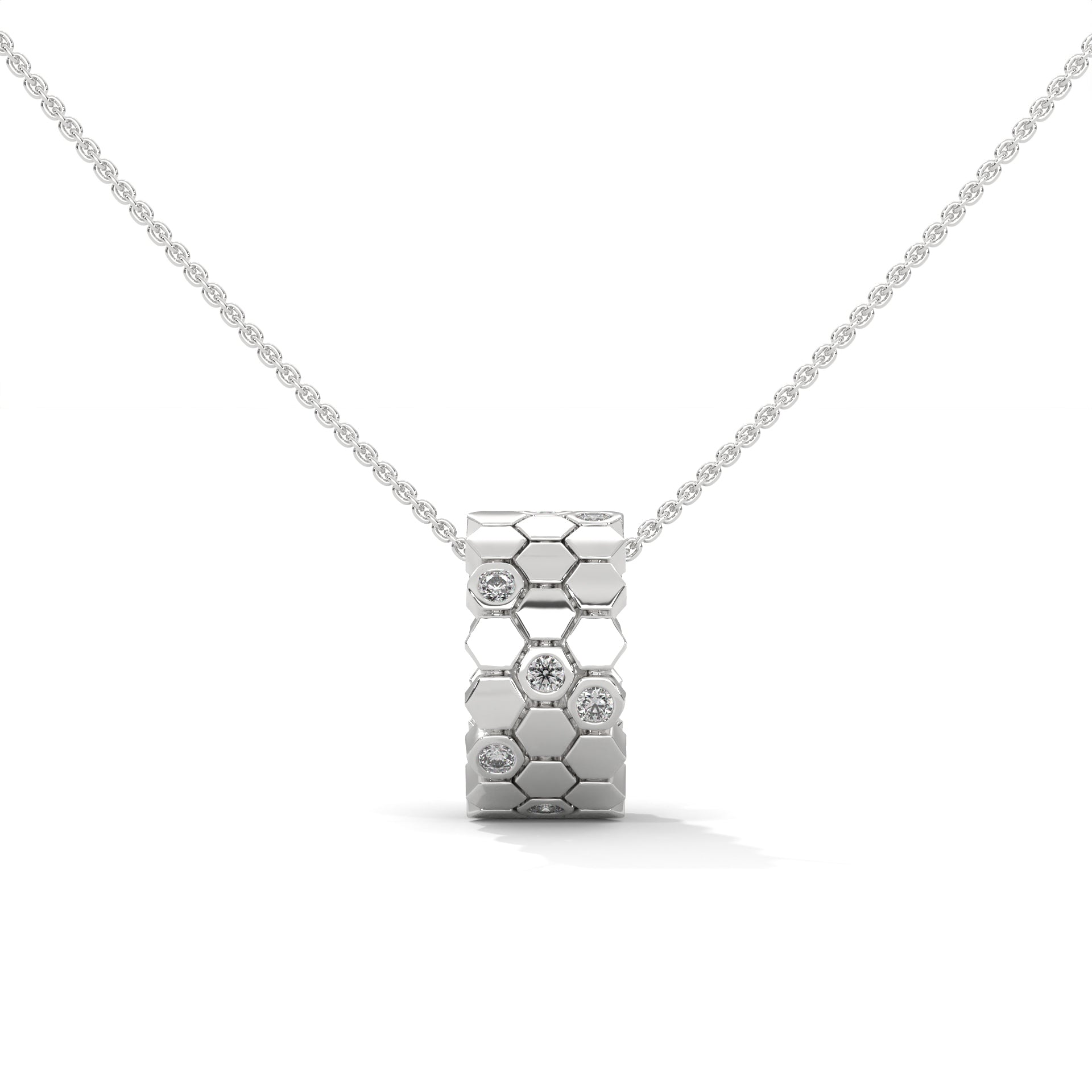 Honeycomb Diamond Pendant
