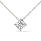 Asscher Solitaire Diamond Pendant