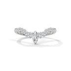 Marquise & Round Diamond Chevron Ring
