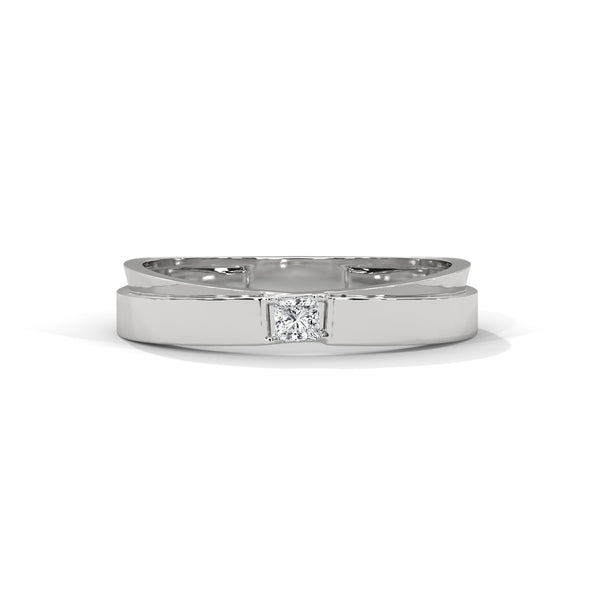 Princess Cut Flush Set Wedding Band