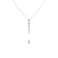Pear Diamond Y Drop Necklace