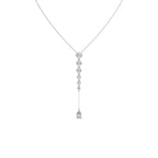 Pear Diamond Y Drop Necklace
