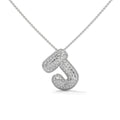 Diamond Initial "J" Pendant