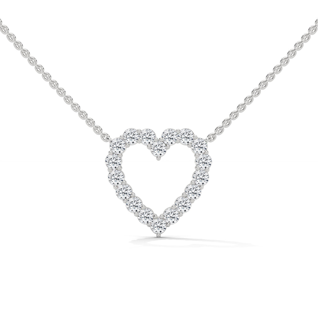 Open Heart Diamond Pendant