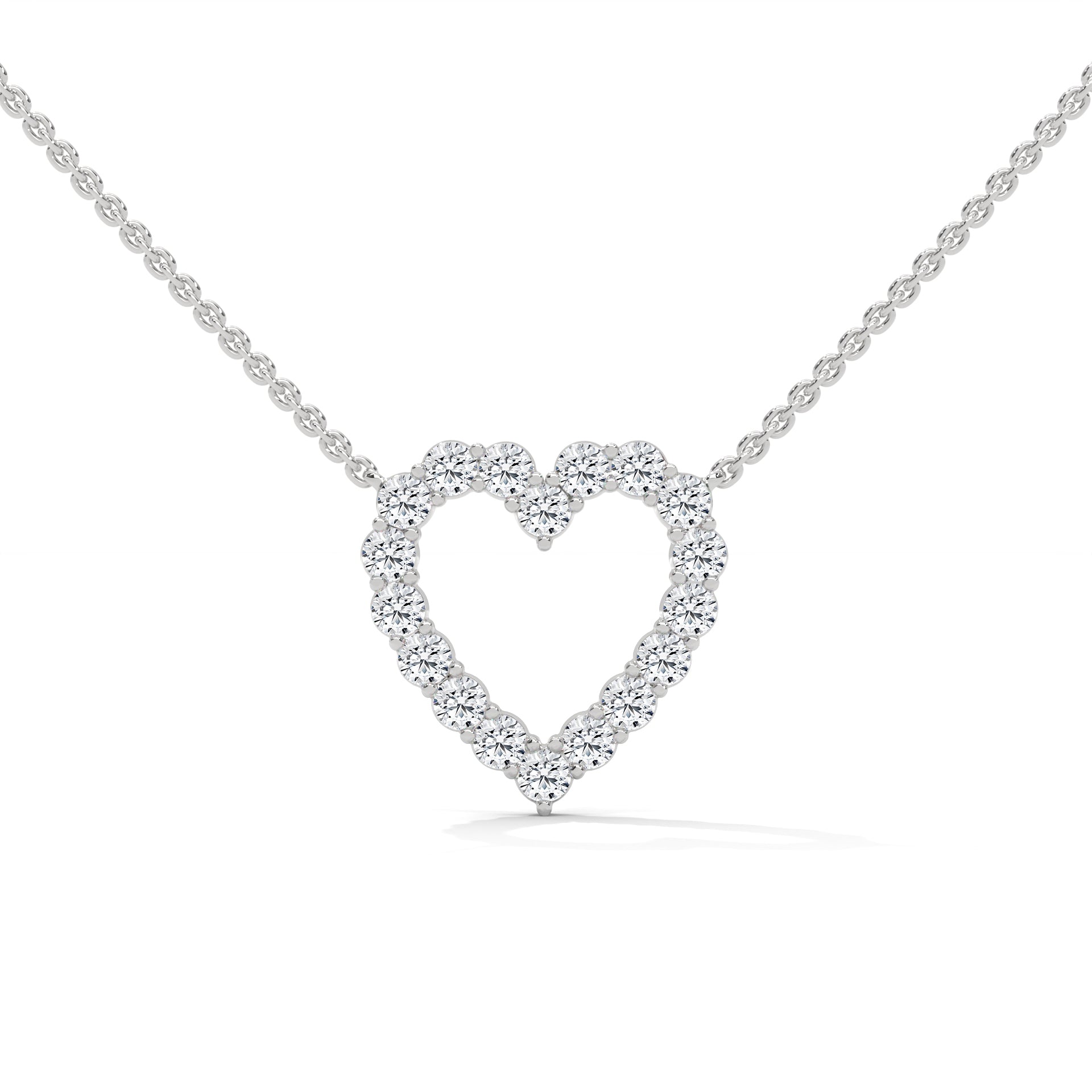 Open Heart Diamond Pendant