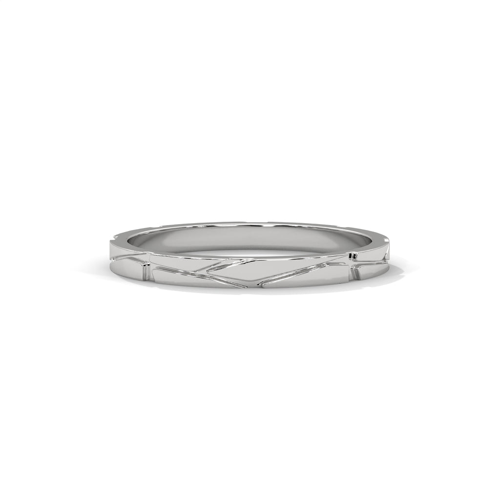 Faceted Gold Wedding Band