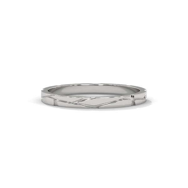 Faceted Gold Wedding Band