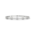 Emerald & Round Diamond Geometric Bracelet