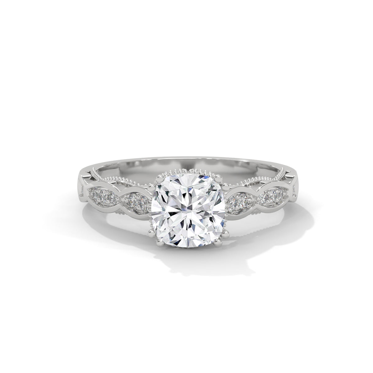 Vintage Cushion Cut Diamond Ring — Jewelix Atelier
