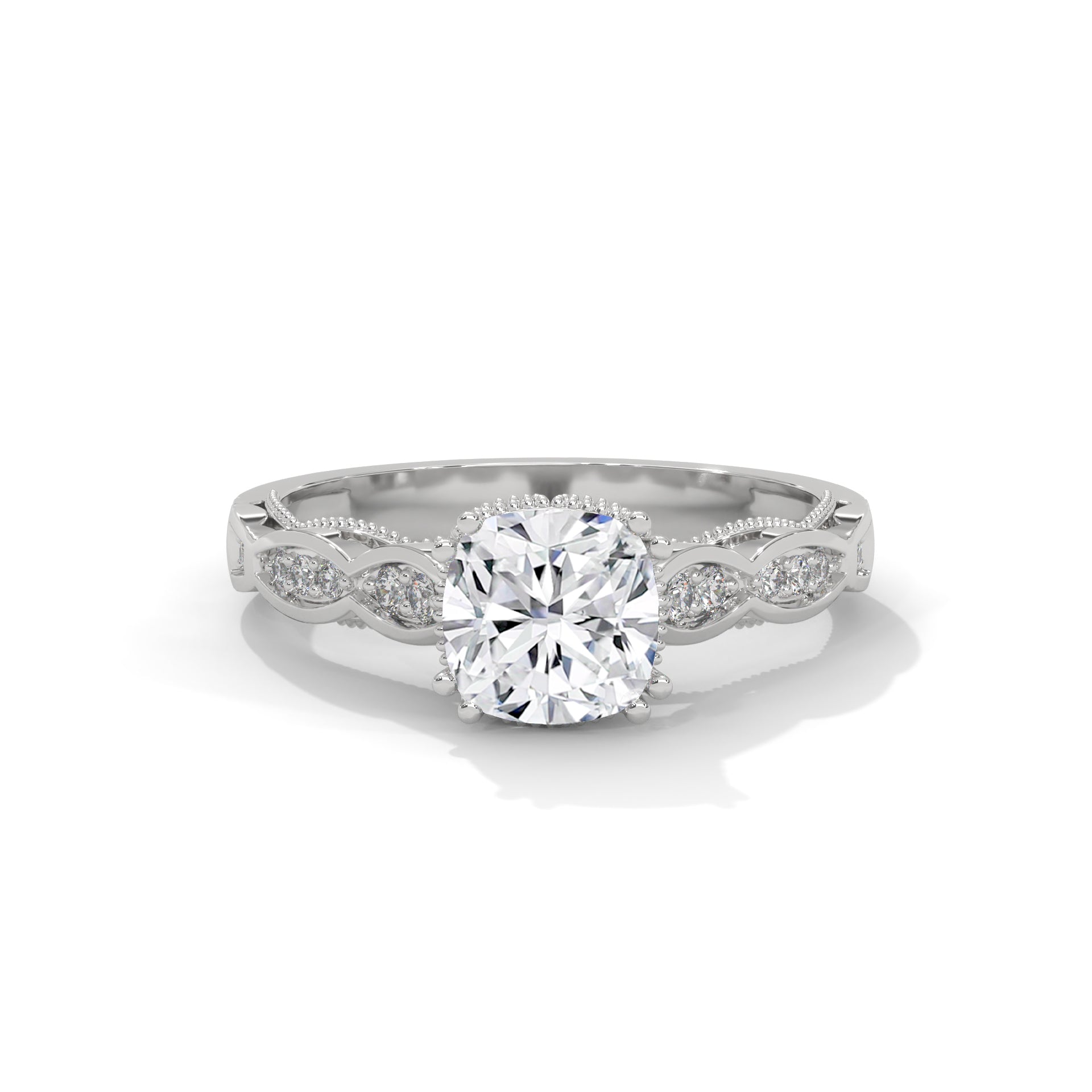 Vintage Cushion Cut Diamond Ring