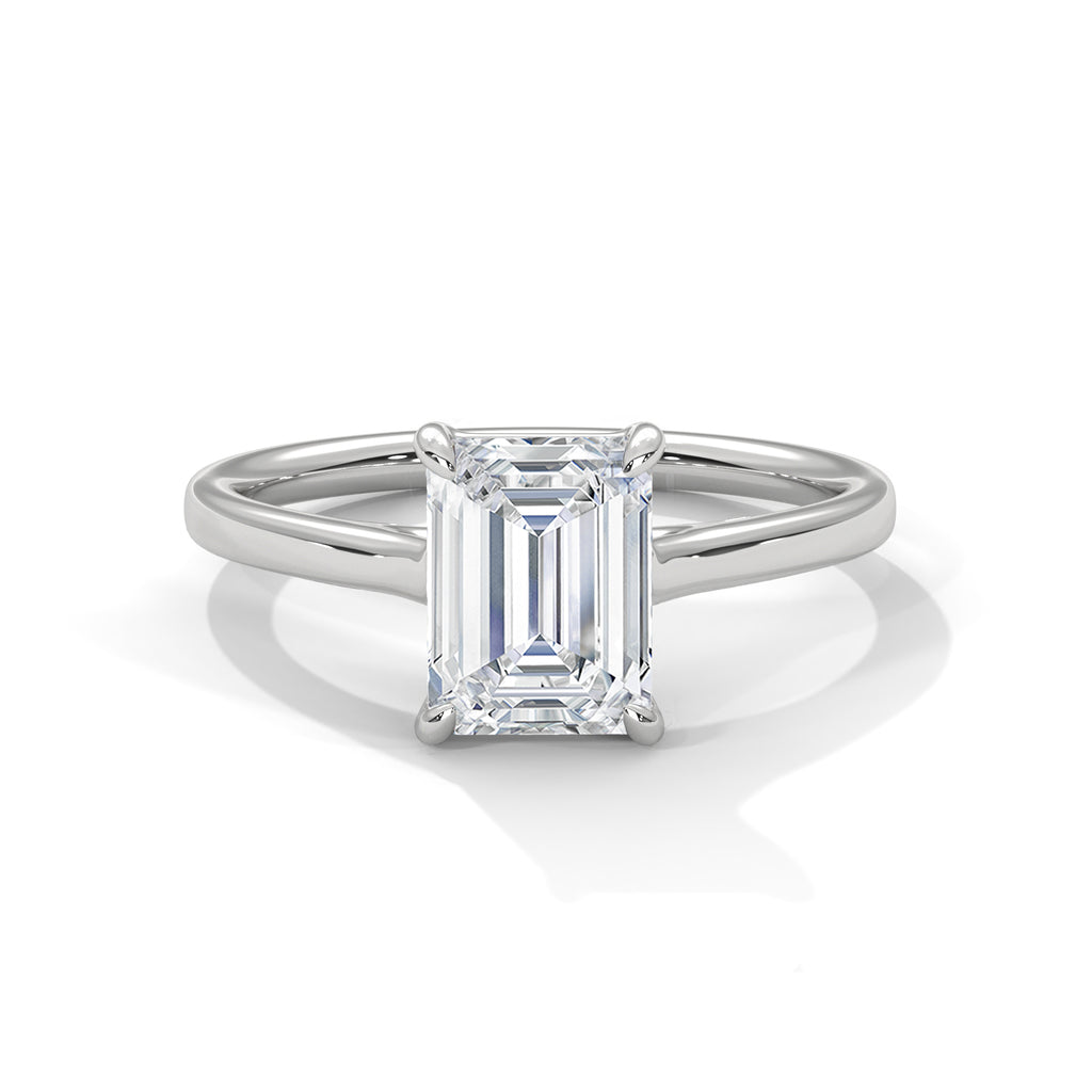 Emerald Cut Solitaire Engagement Ring