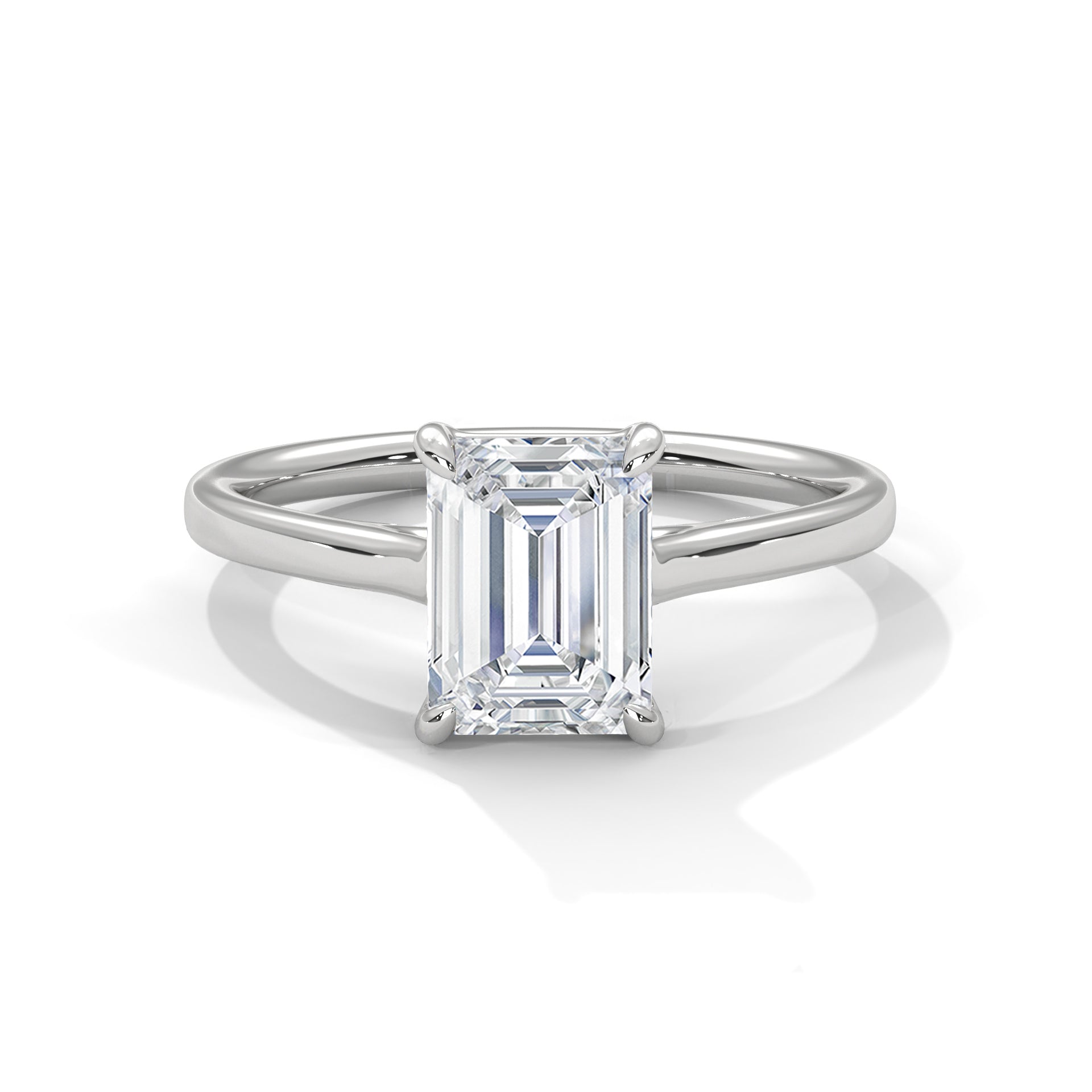 Emerald Cut Solitaire Engagement Ring