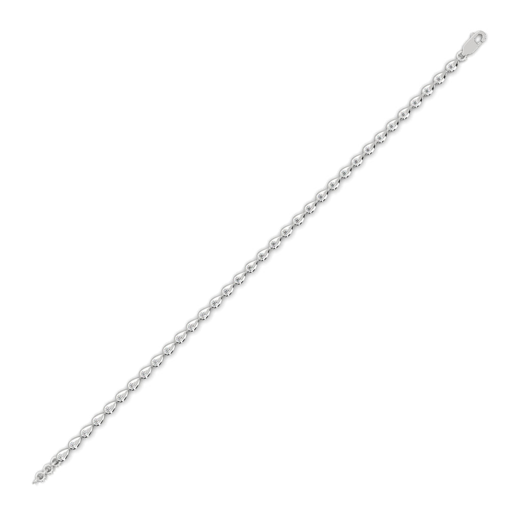 Bezel Diamond Teardrop Bracelet