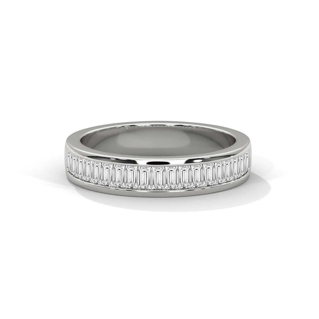 Baguette Cut Channel Set Wedding Band