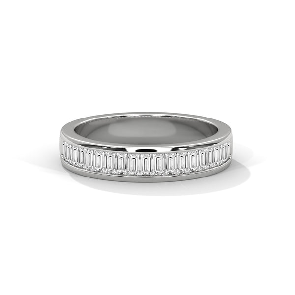 Baguette Cut Channel Set Wedding Band