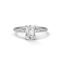 Emerald Cut Diamond Accent Engagement Ring