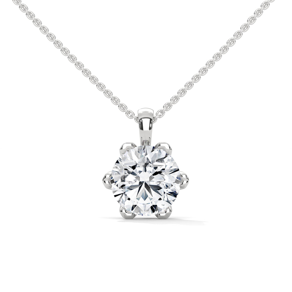 Round Solitaire Diamond Pendant