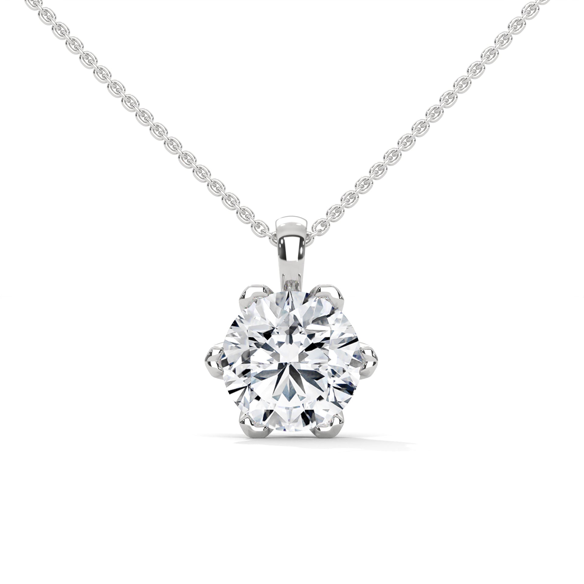 Round Solitaire Diamond Pendant