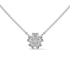 Heart Diamond Floral Pendant