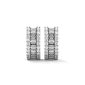 Baguette & Round Diamond Statement Hoop Earrings