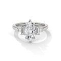Marquise Cut Three Stone Diamond Engagement Ring