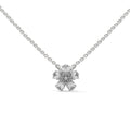 Pear Diamond Floral Pendant