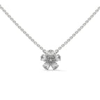 Pear Diamond Floral Pendant
