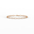 Diamond Paperclip Link Bracelet