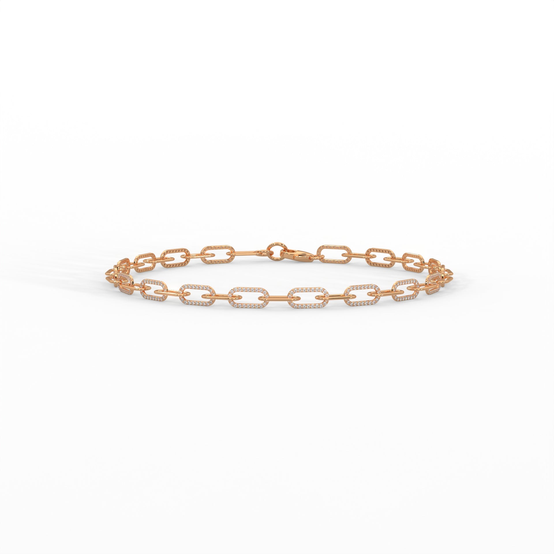 Diamond Paperclip Link Bracelet