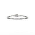 Emerald & Oval Diamond Tennis Bracelet