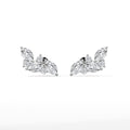 Marquise Diamond Cluster Stud Earrings