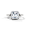 Asscher Cut Diamond Halo Engagement Ring