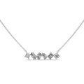Multi Shape Diamond Bar Pendant